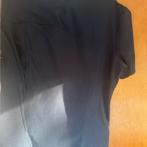 Scrubstar Black V-Neck Scrub Top with Blue Trim - Picture 3 of 3